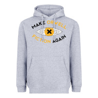 Heather Grey make orwell fiction again Heavyweight Hoodie - artisFamous