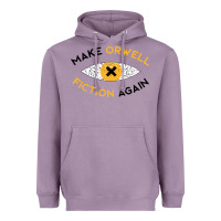 Lavender make orwell fiction again Heavyweight Hoodie - artisFamous