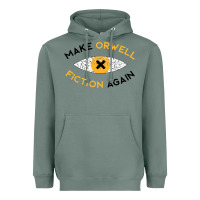 Sage make orwell fiction again Heavyweight Hoodie - artisFamous