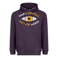 Plum make orwell fiction again Heavyweight Hoodie - artisFamous