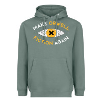 Sage make orwell fiction again Heavyweight Hoodie - artisFamous