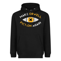 Black make orwell fiction again Heavyweight Hoodie - artisFamous
