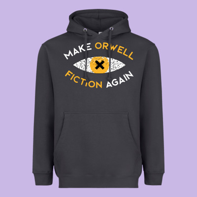 Make Orwell Fiction Again Heavyweight Hoodie Designed By Artisfamous