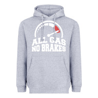 Heather Grey all gas no brakes Heavyweight Hoodie - artisFamous