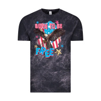 Cloud Black Born to be free Vintage Tee - FaDigitalArtStudio