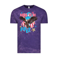 Cloud Purple Born to be free Vintage Tee - FaDigitalArtStudio