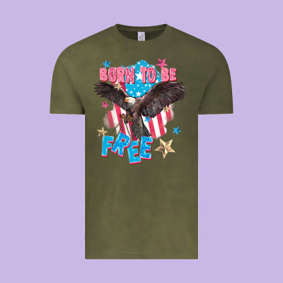 Born To Be Free Vintage Tee Designed By Fadigitalartstudio