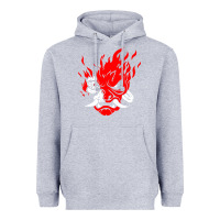 Heather Grey cyberpunk 2077 Heavyweight Hoodie - artisFamous