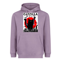 Lavender vintage catzilla japanese sunset style Heavyweight Hoodie - artisFamous