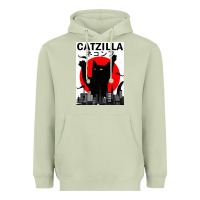 Matcha vintage catzilla japanese sunset style Heavyweight Hoodie - artisFamous