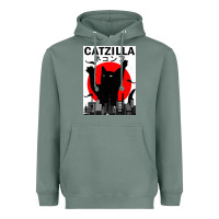 Sage vintage catzilla japanese sunset style Heavyweight Hoodie - artisFamous