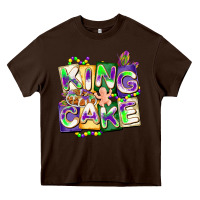 Chocolate Brown king cake mardi gras Heavy Core Tee - CowGirlArtShop