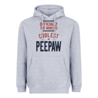 Heather Grey Officially The World's Coolest Peepaw | Mens Gift Heavyweight Hoodie - artisFamous
