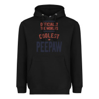 Black Officially The World's Coolest Peepaw | Mens Gift Heavyweight Hoodie - artisFamous