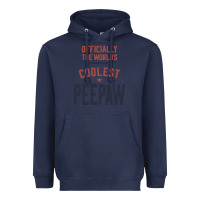 Navy Officially The World's Coolest Peepaw | Mens Gift Heavyweight Hoodie - artisFamous
