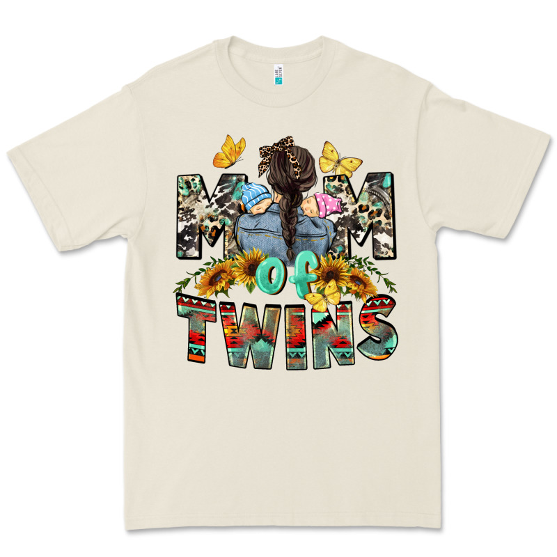 Mom Of Twins Mother's Day Premium Tee by CowGirlArtShop | Teevron
