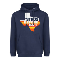Navy stros before hoes Heavyweight Hoodie - artisFamous