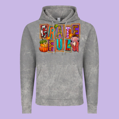 Grateful Thanksgiving Vintage Hoodie Designed By Fadigitalartstudio