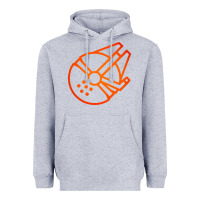 Heather Grey millennium falcon Heavyweight Hoodie - artisFamous