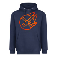 Navy millennium falcon Heavyweight Hoodie - artisFamous