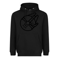 Black millennium falcon Heavyweight Hoodie - artisFamous