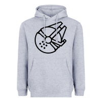 Heather Grey millennium falcon Heavyweight Hoodie - artisFamous