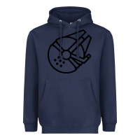Navy millennium falcon Heavyweight Hoodie - artisFamous