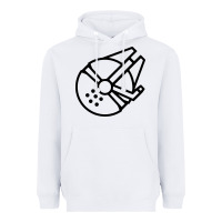 White millennium falcon Heavyweight Hoodie - artisFamous