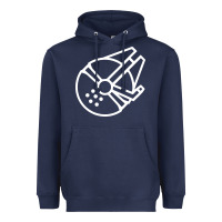Navy millennium falcon Heavyweight Hoodie - artisFamous