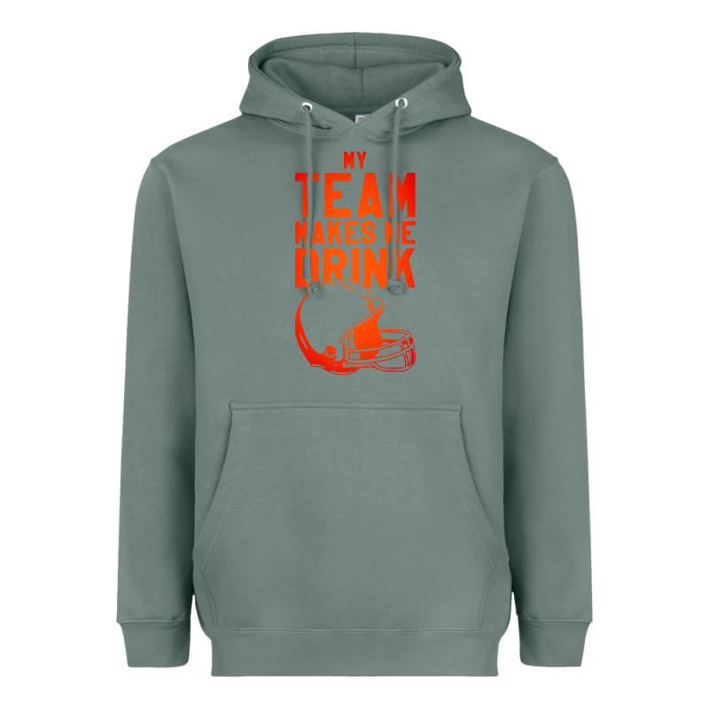 My Team Makes Me Drink Heavyweight Hoodie by artisFamous | Teevron