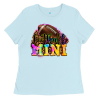Baby Blue football mini Ladies Tee - OliviaCreatesArt