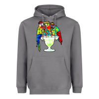 Storm parrots drinking margarita hawaiian Heavyweight Hoodie - artisFamous