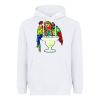 White parrots drinking margarita hawaiian Heavyweight Hoodie - artisFamous