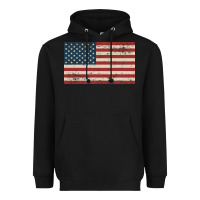 Black american flag Heavyweight Hoodie - artisFamous