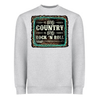 Heather Grey a little country a little rock n roll Heavyweight Sweatshirt - AdoDesignShop