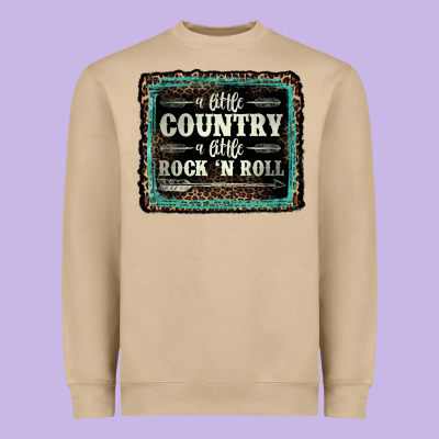 A Little Country A Little Rock N Roll Heavyweight Sweatshirt Designed By Adodesignshop