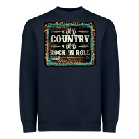 Navy a little country a little rock n roll Heavyweight Sweatshirt - AdoDesignShop