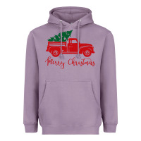 Lavender vintage red truck with christmas Heavyweight Hoodie - artisFamous