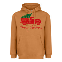 Meerkat vintage red truck with christmas Heavyweight Hoodie - artisFamous