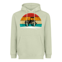 Matcha vintage tractor Heavyweight Hoodie - artisFamous