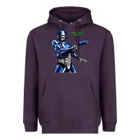 Plum 8bit robocop Heavyweight Hoodie - artisFamous