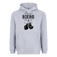 Heather Grey boxing gym classic Heavyweight Hoodie - artisFamous
