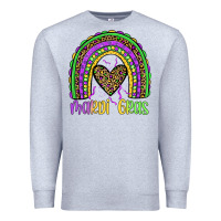 Heather Grey mardi gras rainbow Premium Sweatshirt - JahusDesignShop