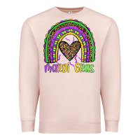 Pale Pink mardi gras rainbow Premium Sweatshirt - JahusDesignShop