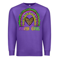 Purple mardi gras rainbow Premium Sweatshirt - JahusDesignShop