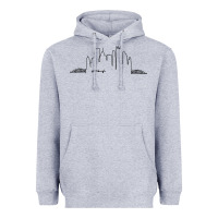 Heather Grey pittsburgh skyline city Heavyweight Hoodie - artisFamous