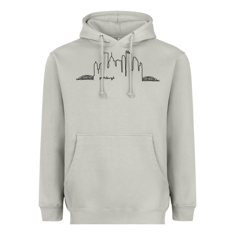 Pittsburgh Skyline City Heavyweight Hoodie by artisFamous | Teevron