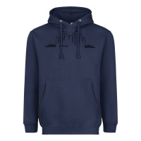 Navy pittsburgh skyline city Heavyweight Hoodie - artisFamous
