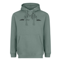 Sage pittsburgh skyline city Heavyweight Hoodie - artisFamous