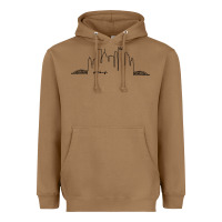 Toasted Coconut pittsburgh skyline city Heavyweight Hoodie - artisFamous